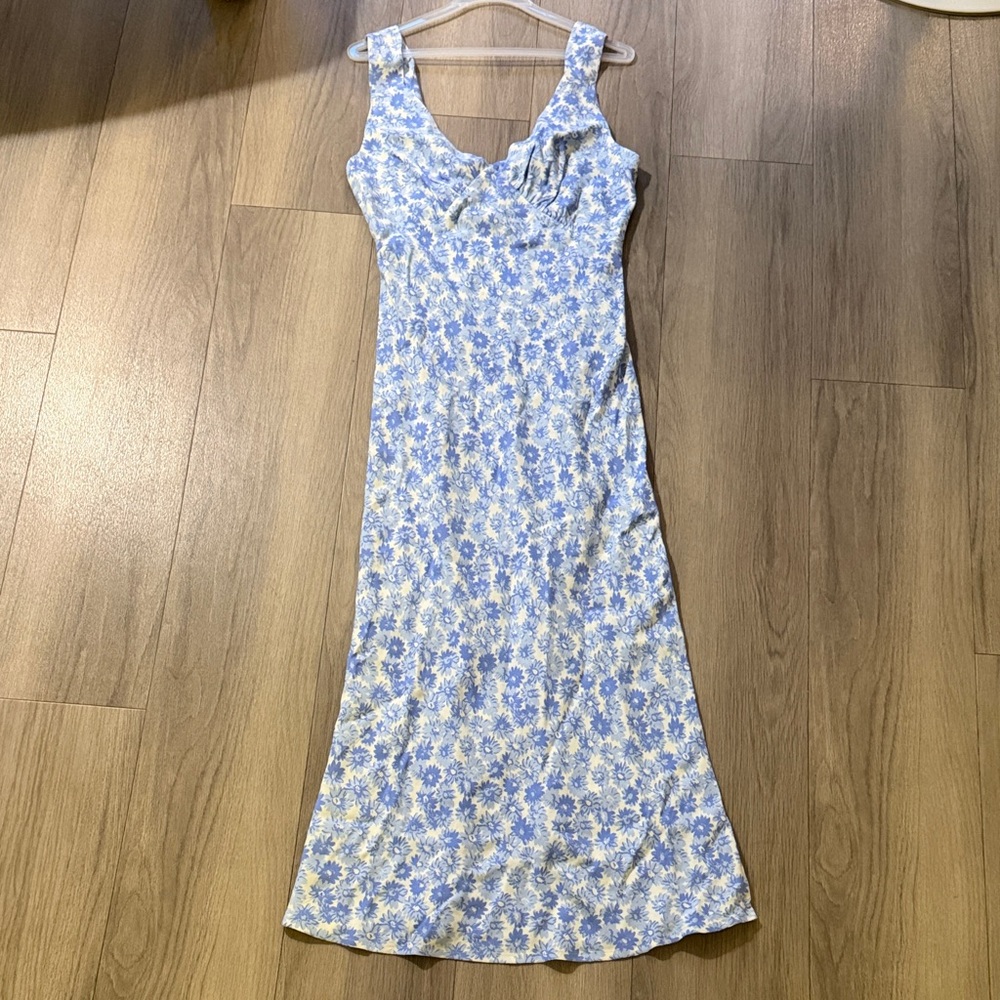 Reformation Daisy Blue Floral Maxi Dress